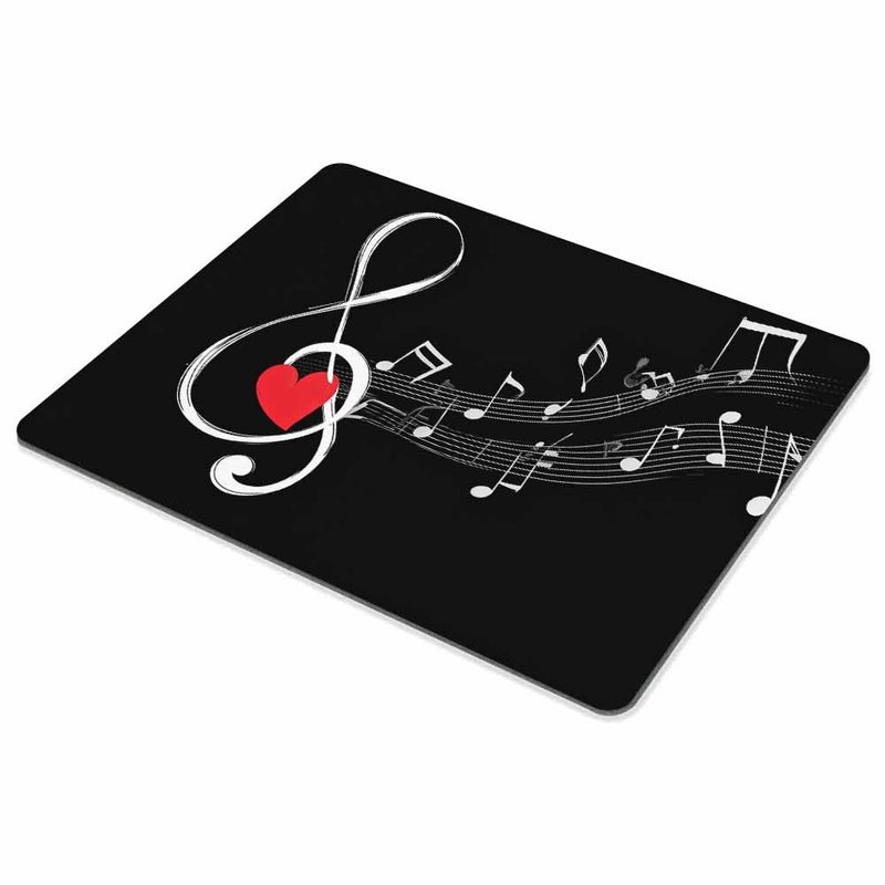 Smooffly Gaming Mouse Pad Custom,Treble Love and Music Notes Non-Slip Rubber Comfortable Customized Computer Mouse Pad - Image 3